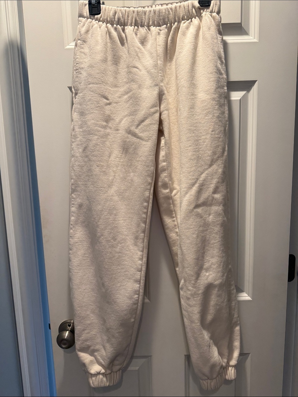 Brandy Melville Cream Fleece Sweatpants
